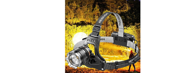 Joognu Zoomable XHP50 LED Headlamp for Outdoor Adventure, Camping, Fishing, and Hunting - USB Rechargeable with 18650 Battery Included
