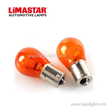 P21 21W AMBER Single Filament Same Level Pins (10 Bulbs) 12498A