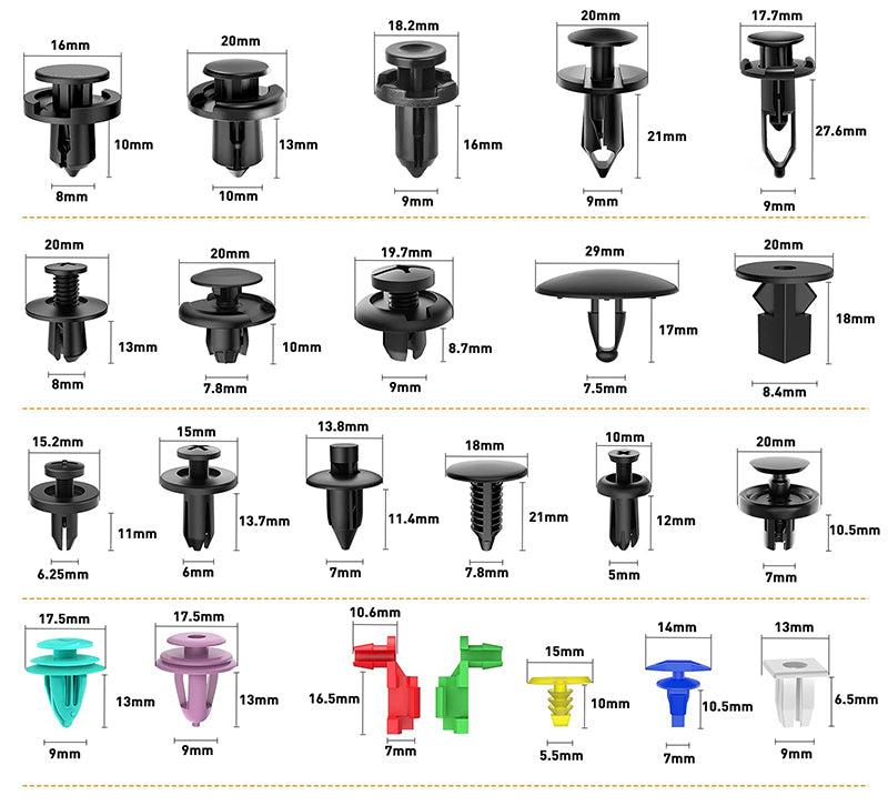 725 Pcs Car Auto Fastener clips
