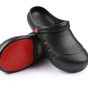 Men Chef Kitchen Shoes with Composite Toe Cap Women Safety Work Non Slip Clog Size 6 to 11