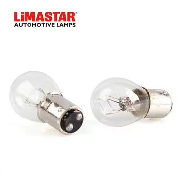 P21/5W Double Filament Bulbs 12499/ 12499A S25 12V 21/5W UP/Down Pins (CLEAR & AMBAR) 10 Pieces