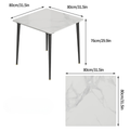 Square Marble Dining Table- Perfect for Restaurants, Kitchens, Cafes and Shops_14