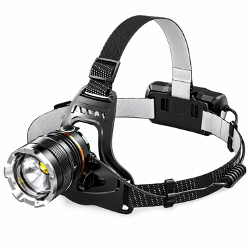 Joognu Zoomable XHP50 LED Headlamp for Outdoor Adventure, Camping, Fishing, and Hunting - USB Rechargeable with 18650 Battery Included