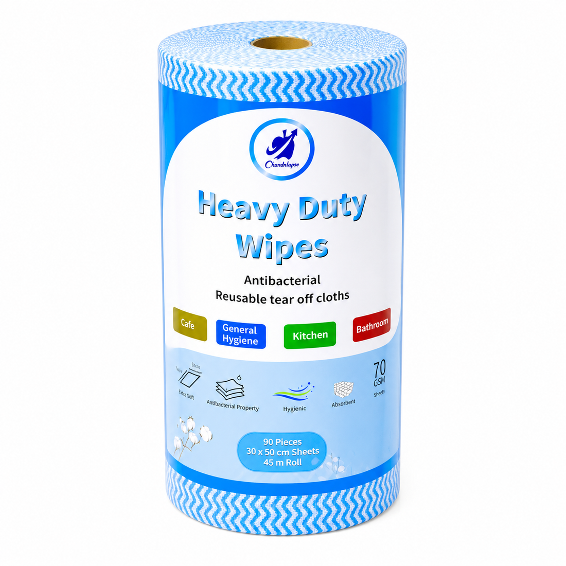 45 mtr Kitchen Heavy duty WIPES 90 sheets in a Roll (30*50cm)
