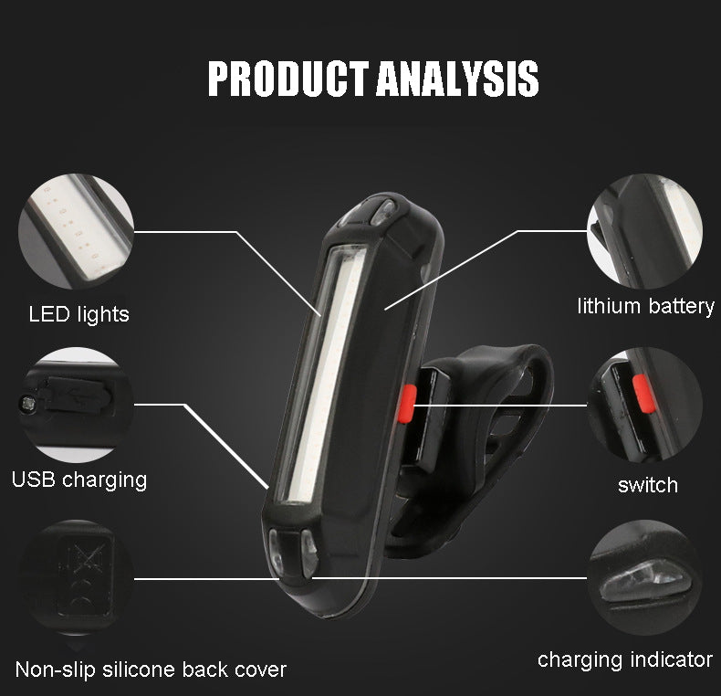 Bike Tail Light USB Rechargeable Bicycle LED Rear Light Cycling Light Safety Light Multiple Modes for Road MTB