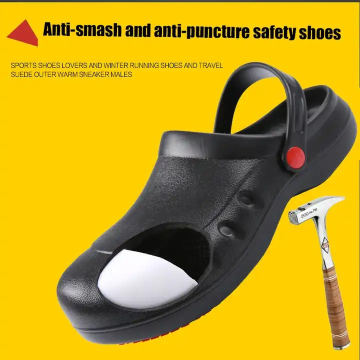 Men Chef Kitchen Shoes with Composite Toe Cap Women Safety Work Non Slip  Clog Size 6 to 11