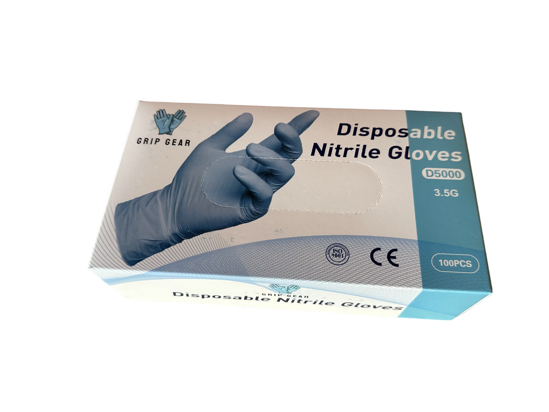 3.5g Disposable Nitrile Blue Gloves Powder Free Cleaning Washing Gloves